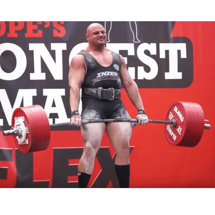 Laurence Shahlaei - Setting a new British deadlift record 435kg