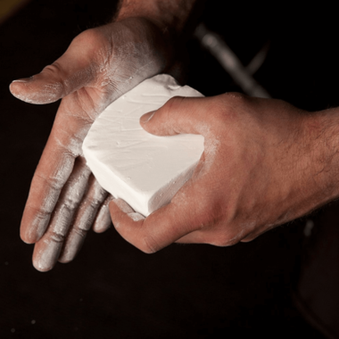 Gym Chalk – applied to hands