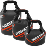 Three Kettlebells in Meister Elite Fitness Sandbag, by Meister MMA