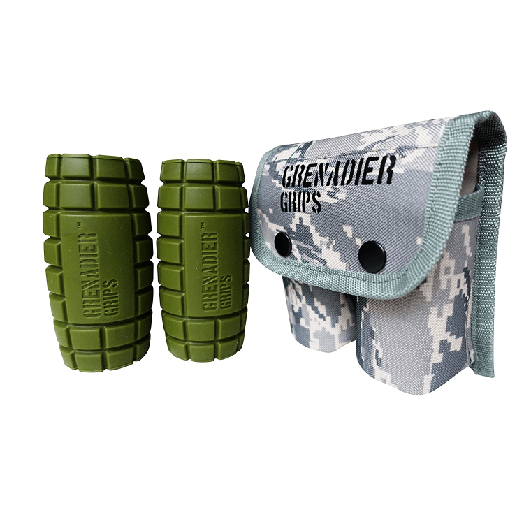 Grenadier Grips, green, long - Thick bar adaptors