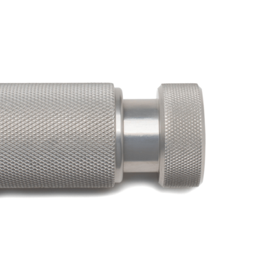 Sidewinder Revolution, silver, knurled – Adjustable wrist-roller resistance dial