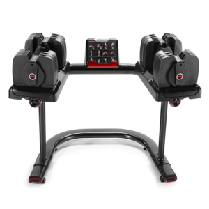 SelectTech 560 Adjustable Dumbbells with weight-stand