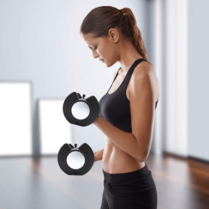 Biceps curl with ATIVAFIT adjustable dumbbells