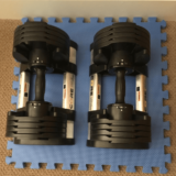 Set of Core Fitness adjustable dumbbells