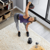 Kettlebell swing with BowFlex Selectech Adjustable Kettlebell