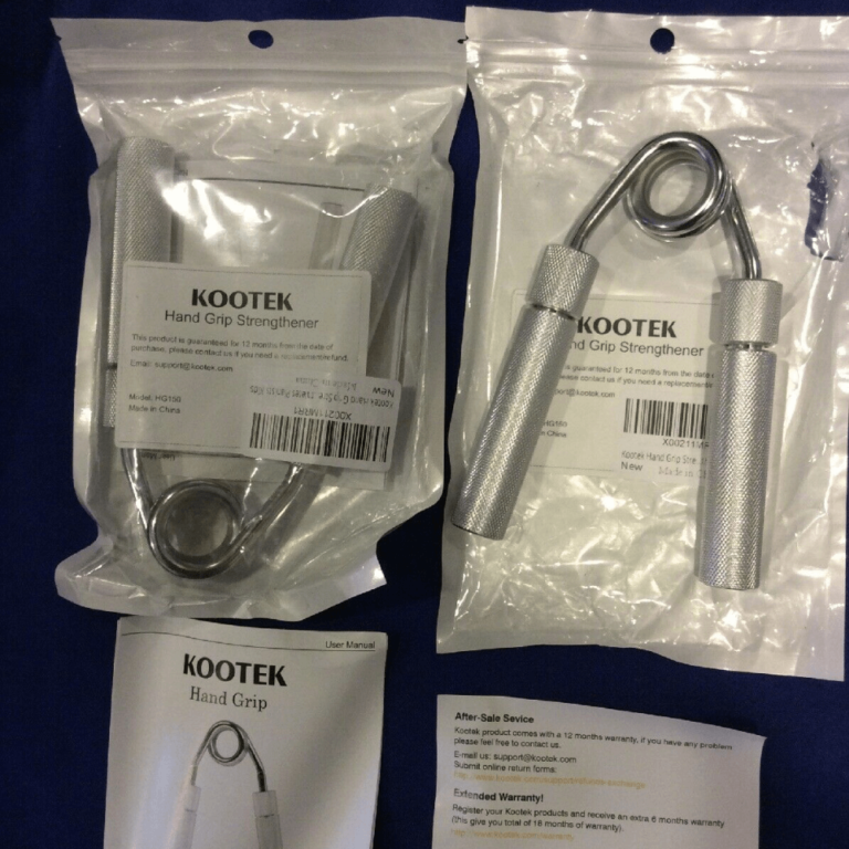 Kootek 50-150 lbs adjustable hand grip with user manual and warranty card