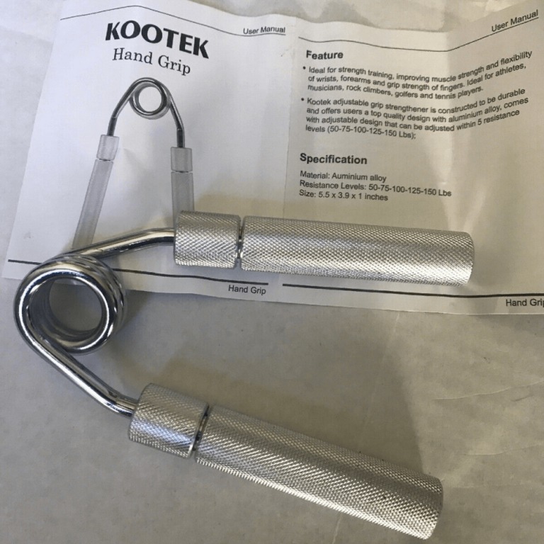 Kootek 50-150 lbs adjustable knurled spring hand grip with user manual