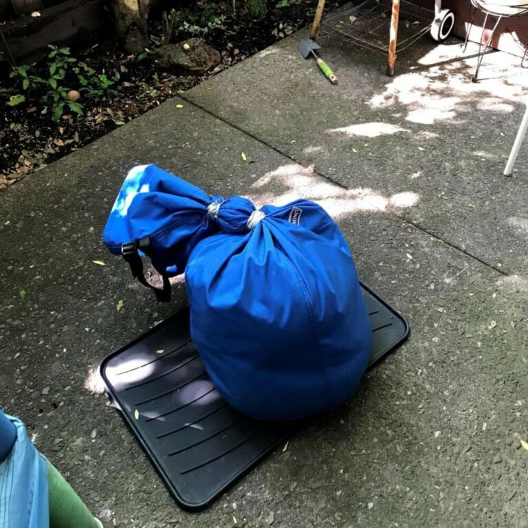 Tough-As-Nails Ironmind fitness sandbag - half full