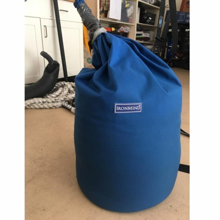 Tough-As-Nails Ironmind fitness sandbag - indoors