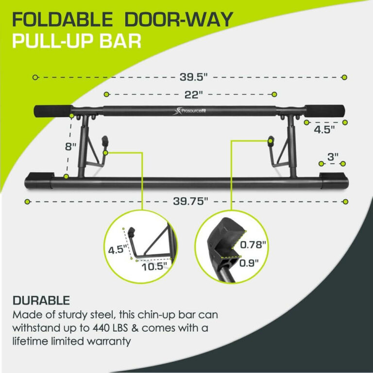 ProsourceFit foldable pull up bar dimensions