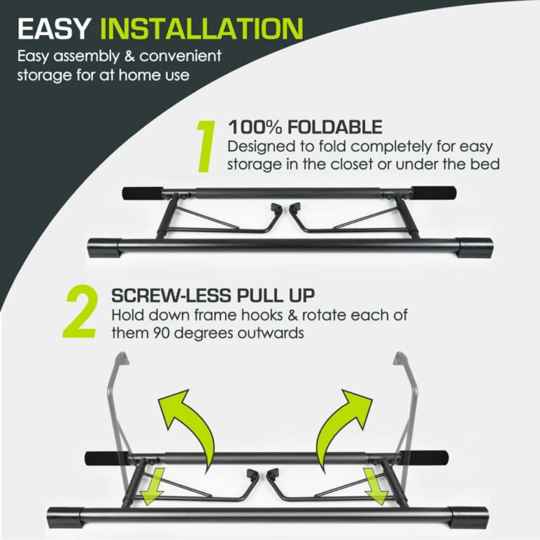 ProsourceFit foldable pull up bar is foldable and easy to install