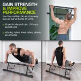 ProsourceFit foldable pull up bar – multifunctional doorway pull up bar for home gym