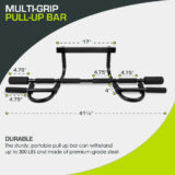 ProsourceFit multi grip door pull up bar dimensions