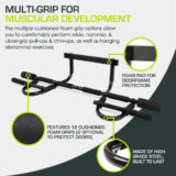 ProsourceFit multi grip door pull up bar features