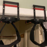 JayFlex Ryze Ups portable door frame pull up bar combined with hanging ab straps