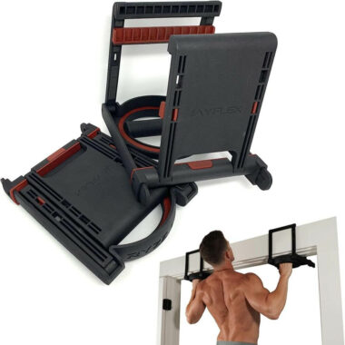 JayFlex Ryze Ups portable door frame pull up bar with rotating handles with 275 lbs capacity